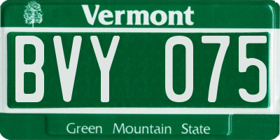 VT license plate BVY075