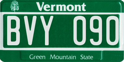 VT license plate BVY090
