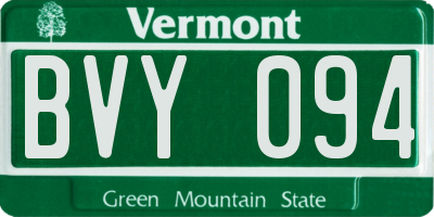 VT license plate BVY094