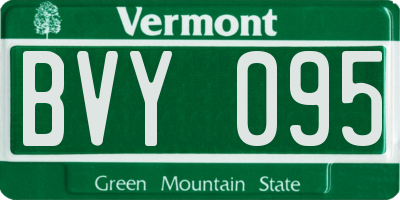 VT license plate BVY095