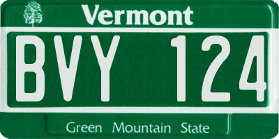 VT license plate BVY124