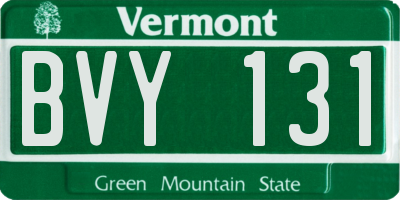 VT license plate BVY131