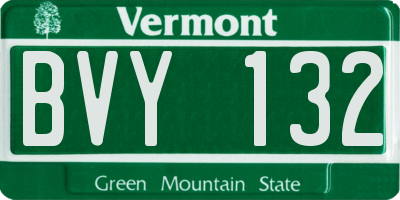 VT license plate BVY132