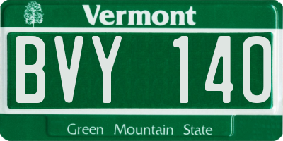 VT license plate BVY140