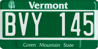 VT license plate BVY145