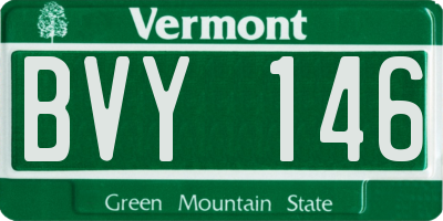 VT license plate BVY146