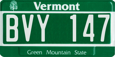 VT license plate BVY147