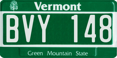 VT license plate BVY148
