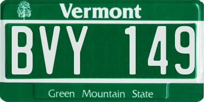 VT license plate BVY149