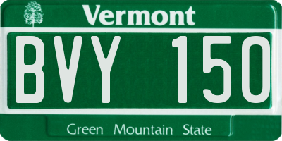 VT license plate BVY150