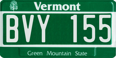 VT license plate BVY155