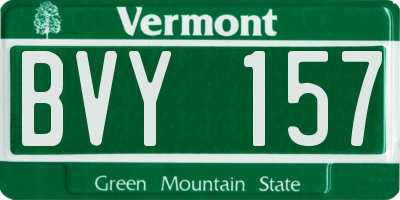VT license plate BVY157