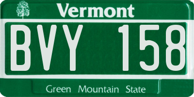 VT license plate BVY158