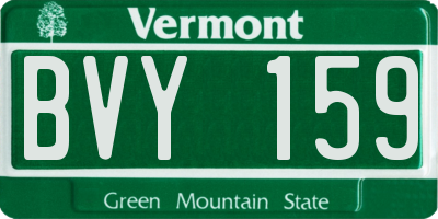 VT license plate BVY159
