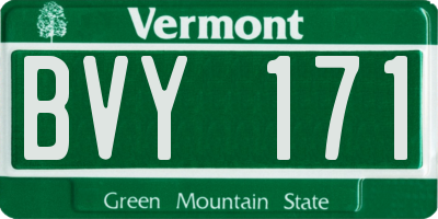 VT license plate BVY171
