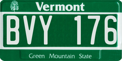 VT license plate BVY176