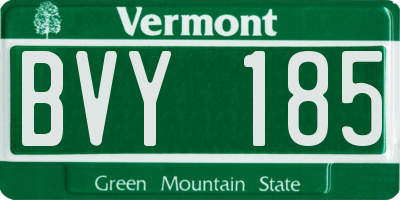 VT license plate BVY185