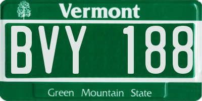 VT license plate BVY188