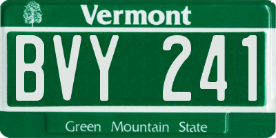 VT license plate BVY241