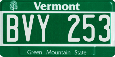 VT license plate BVY253