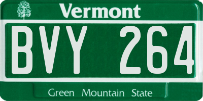 VT license plate BVY264