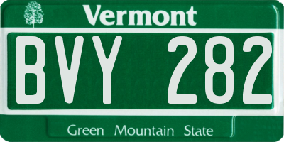 VT license plate BVY282