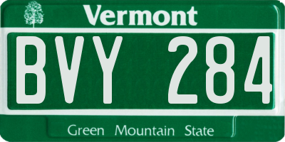 VT license plate BVY284