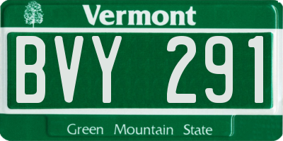 VT license plate BVY291
