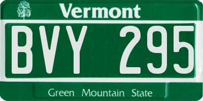 VT license plate BVY295
