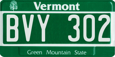 VT license plate BVY302