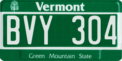 VT license plate BVY304