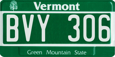 VT license plate BVY306