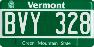 VT license plate BVY328