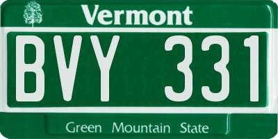 VT license plate BVY331