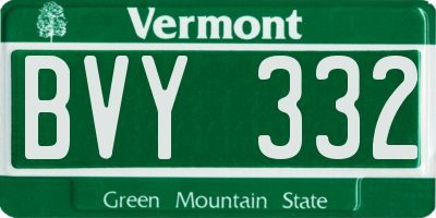 VT license plate BVY332