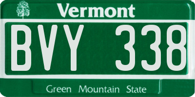 VT license plate BVY338
