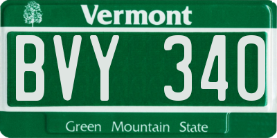 VT license plate BVY340
