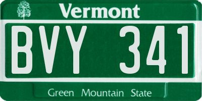 VT license plate BVY341