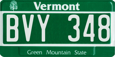 VT license plate BVY348