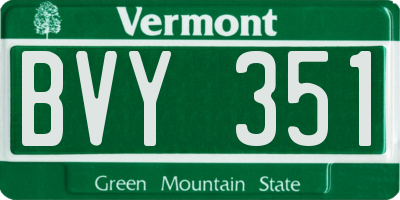 VT license plate BVY351