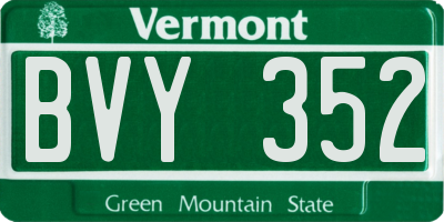 VT license plate BVY352