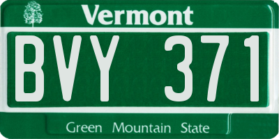 VT license plate BVY371