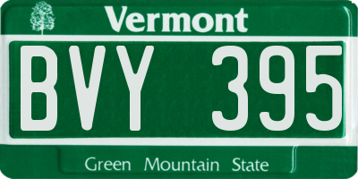 VT license plate BVY395