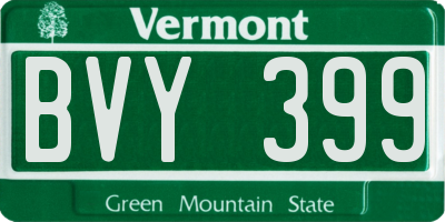 VT license plate BVY399