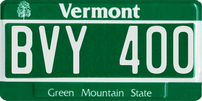 VT license plate BVY400