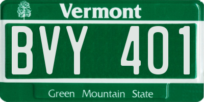 VT license plate BVY401