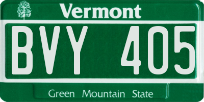 VT license plate BVY405
