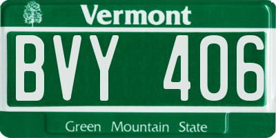 VT license plate BVY406