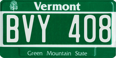 VT license plate BVY408