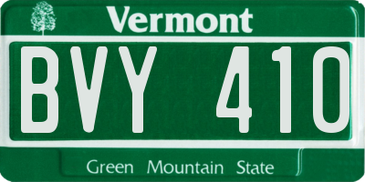 VT license plate BVY410
